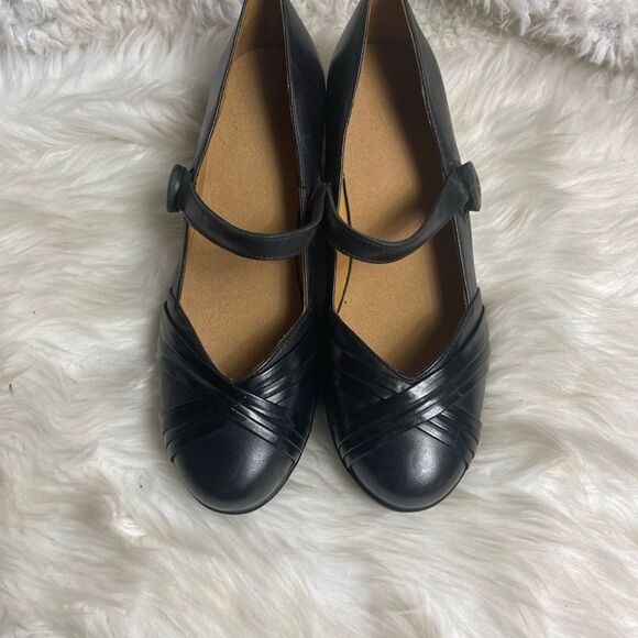 Dr Comfort Cindee Leather Black Mary Jane wedge 2” heels BOA System SZ10W - Picture 3 of 10